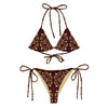 Triangle bikini brown aztec print - Morocco