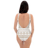 Aztec Swimsuit One-Piece in White, Blush Pink and Yellow | peace-lover