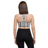 Black and white checked sports bra | peace-lover