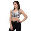 Black and white checked sports bra | peace-lover
