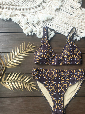 Bralette bikini aztec high-waisted - Morocco | peace-lover