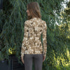 Boho Rash Guard - Brown floral with long sleeves | peace-lover