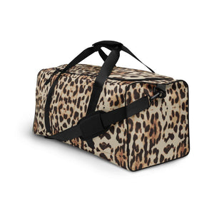 Brown Leopard Duffle bag duffel bag animal print travel bag