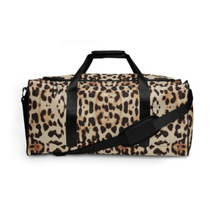 Brown Leopard Duffle bag duffel bag animal print travel bag 3