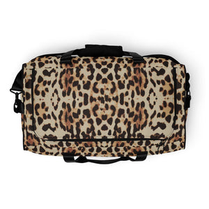 Brown Leopard Duffle bag duffel bag animal print travel bag