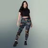 Camo leggings with side pockets Lux Blue | peace-lover