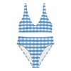 Checked high-waisted bikini Blue 4 gingham plaid