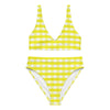 Checked high-waisted bikini Yellow 2 gingham plaid