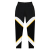 Color Block Leggings Black and White X - with ribbon in Yellow, Royal Blue and Pink | peace-lover