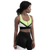 Color block sports bra lime green