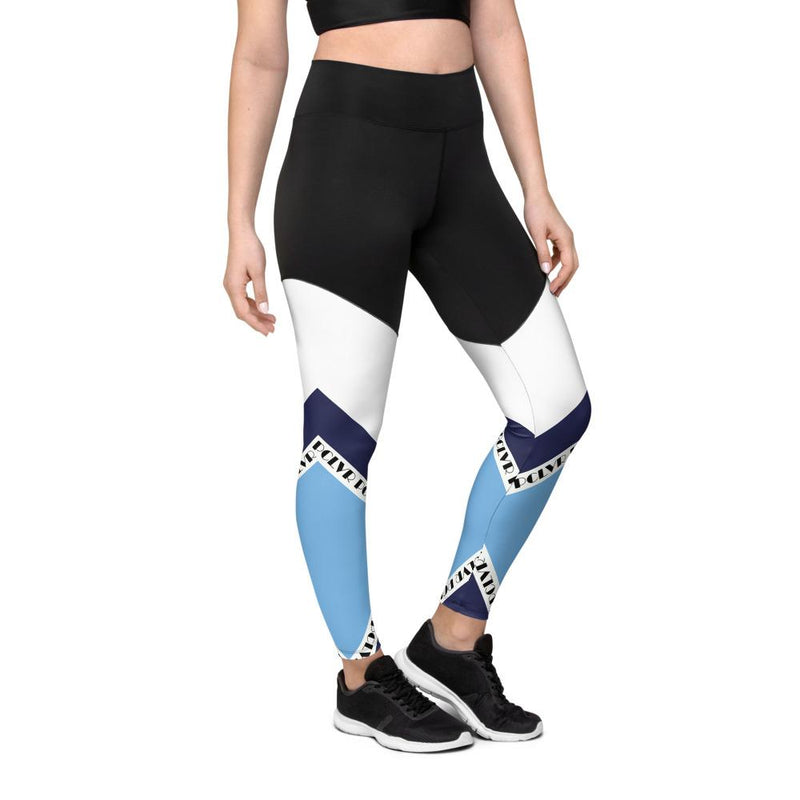 compression leggings color block - 2- gym leggings with pocket