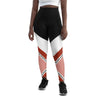 compression leggings color block red - 12- gym leggings with pocket