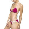 Copy of Triangle Bikini with contrast white piping - in Blue and Red | peace-lover