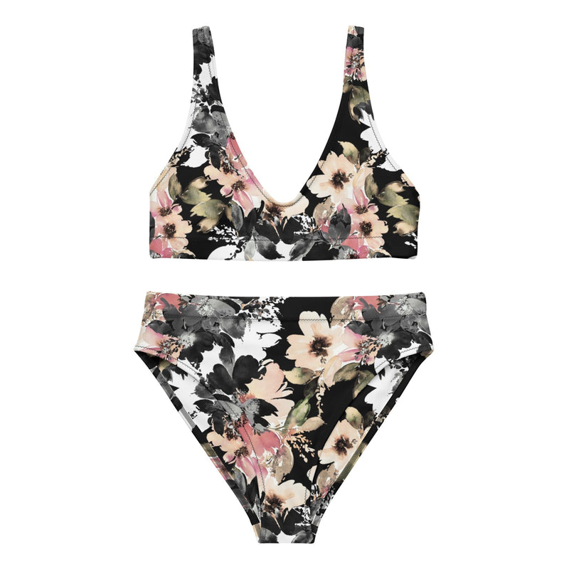 Crop bikini top Midnight Floral | peace-lover