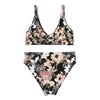 Crop bikini top Midnight Floral | peace-lover
