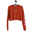 Crop Sweatshirt sleeve logo print in Black and Red | peace-lover