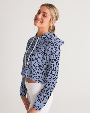 Cropped Hoodie Leopard in Lilac | peace-lover