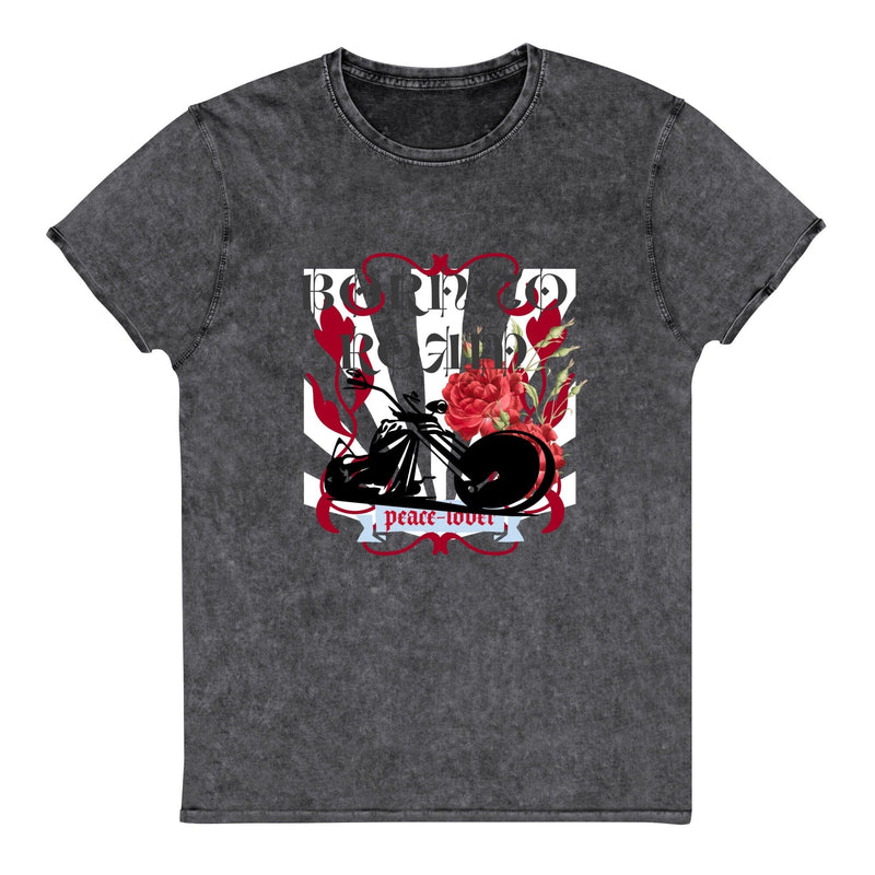 Denim T-Shirt Motorcycle graphic | peace-lover