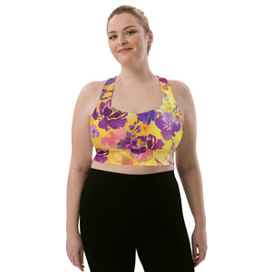 Floral sports bra Yellow Royal | peace-lover