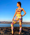 Floral Yoga Pants in Golden Yellow - Royal | peace-lover