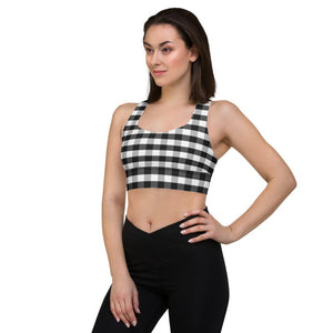 Gingham sports bra - available in Pink, Blue and Black