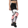 Color block leggings Black, White, Pink and Purple - 8