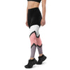 Color block leggings Black, White, Pink and Purple - 5