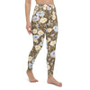 Boho yoga pants retro floral brown - 4