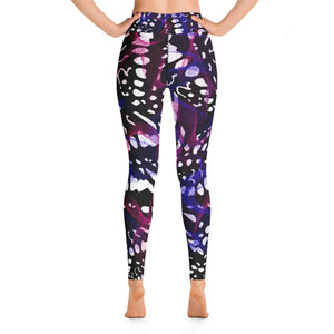 Butterfly leggings printed yoga pants black and white - 5