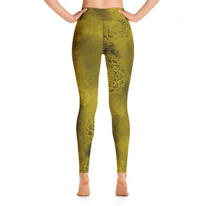 golden leggings mandala high waist - 3