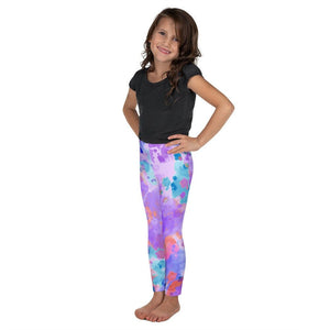 Kid's Stretchy Leggings Purple Pastel | peace-lover