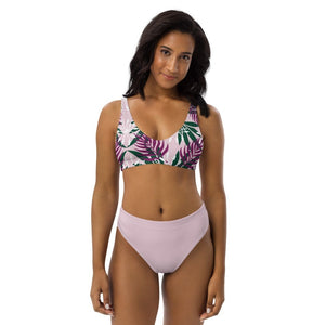 Lavender bikini High-waist Tropical