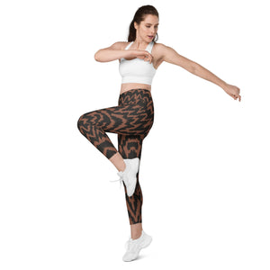Tribal Leggings with pockets and crossover waistband Africa | peace-lover