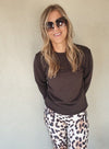 Leopard biker shorts with pocket - Earthy Brown | peace-lover
