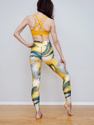 Marble Leggings Black and Gold | peace-lover