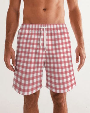 Matching family swimsuits checkered red gingham - available separately | peace-lover