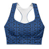 Monogram sports bra Cerulean Blue | peace-lover