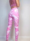 neon pink yoga leggings - 2