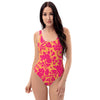 One Piece Swimsuit Yellow Floral Antique | peace-lover