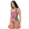 Palms Swimsuit One-Piece in pink | peace-lover