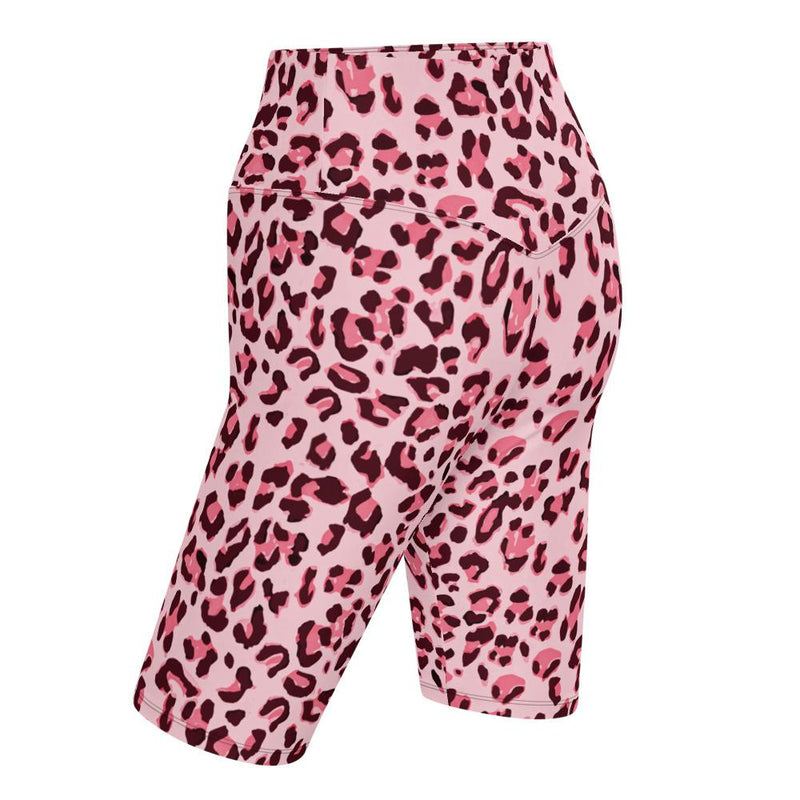 Pink Leopard Biker Shorts - 4