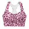 Pink leopard sports bra