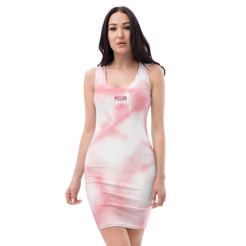 shirt dress bodycon pink tie dye tank dress - 3