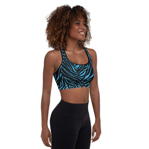 Printed Sports Bra Electric Blue | peace-lover