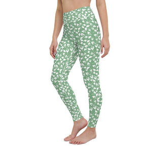 mint leggings floral printed yoga pants - 3