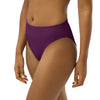 Recycled high-waisted bikini bottom Solid Purple | peace-lover