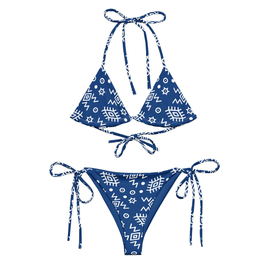 Royal Blue Bikini set All-over print recycled | peace-lover