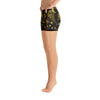 biker shorts moon and stars black and gold print cosmic celestial - 6
