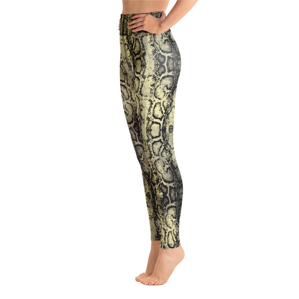 Gold Yoga Pants Snake Print