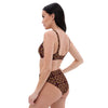 boho bikini brown aztec high waist - 3